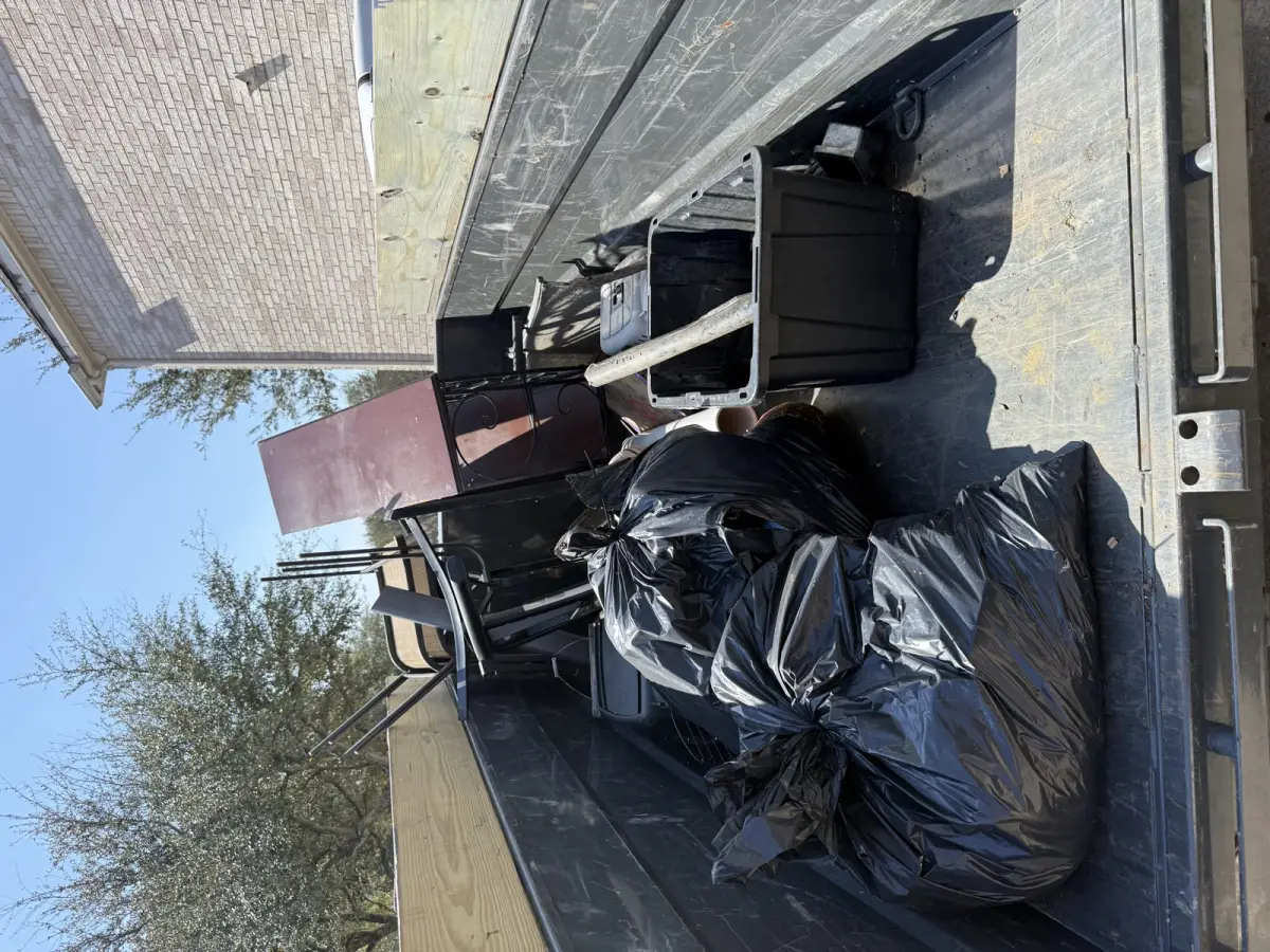 Furniture and junk removal, loaded trailer
